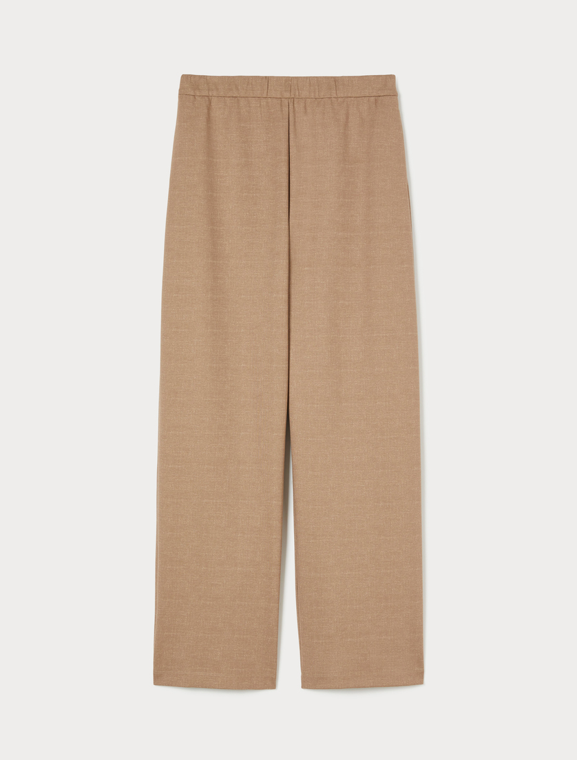 Yarn-dyed jersey trousers - CAMEL - Marina Rinaldi Yarn-dyed jersey trousers - CAMEL - Marina Rinaldi