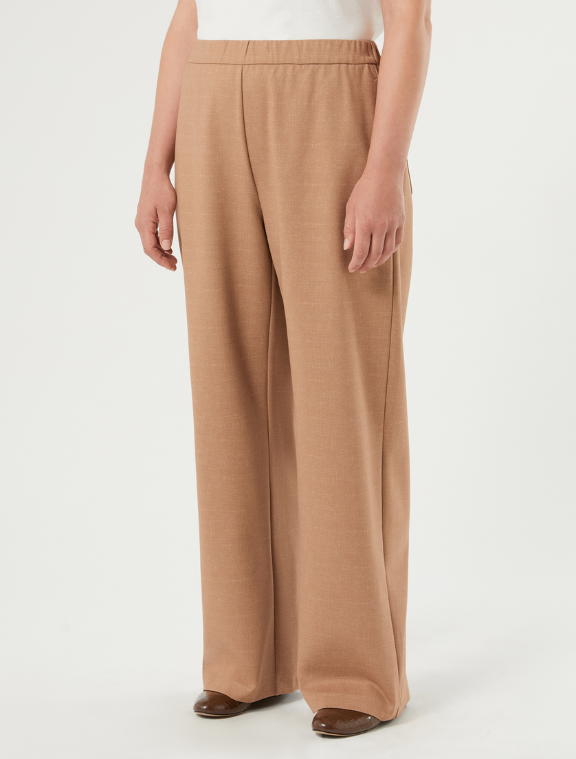 Yarn-dyed jersey trousers - CAMEL - Marina Rinaldi - 3 Yarn-dyed jersey trousers - CAMEL - Marina Rinaldi - 3