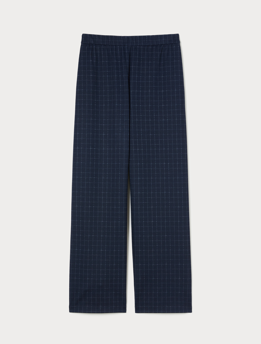 Yarn-dyed jersey trousers - MIDNIGHTBLUE - Marina Rinaldi Yarn-dyed jersey trousers - MIDNIGHTBLUE - Marina Rinaldi