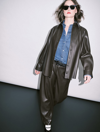 Coated jersey trousers - Marina Rinaldi