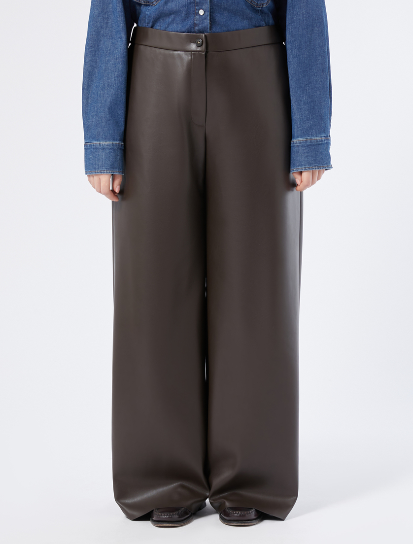 Coated jersey trousers - COFFEE - Marina Rinaldi - 3 Coated jersey trousers - COFFEE - Marina Rinaldi - 3