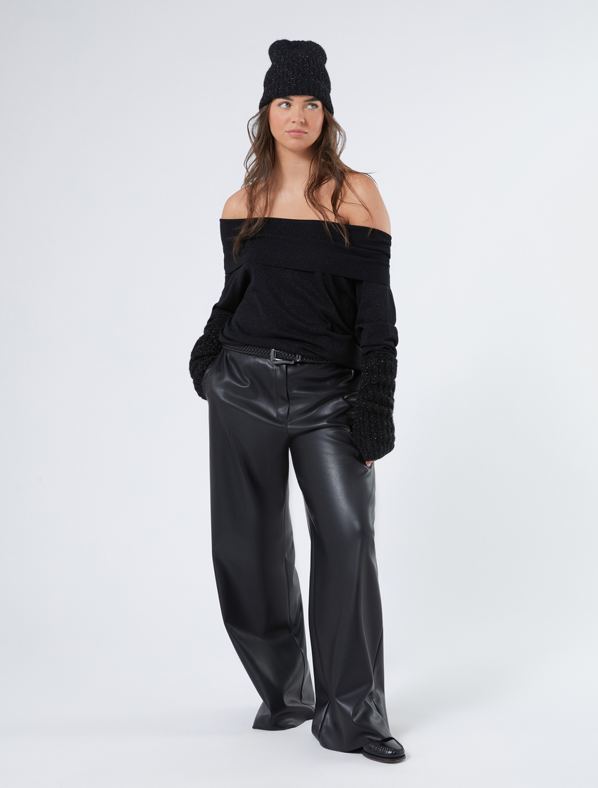 Coated jersey trousers - BLACK - Marina Rinaldi - 2 Coated jersey trousers - BLACK - Marina Rinaldi - 2