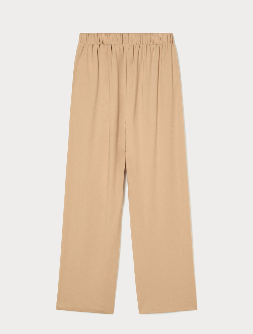 Wide-fit jersey trousers - BEIGE - Marina Rinaldi - 4