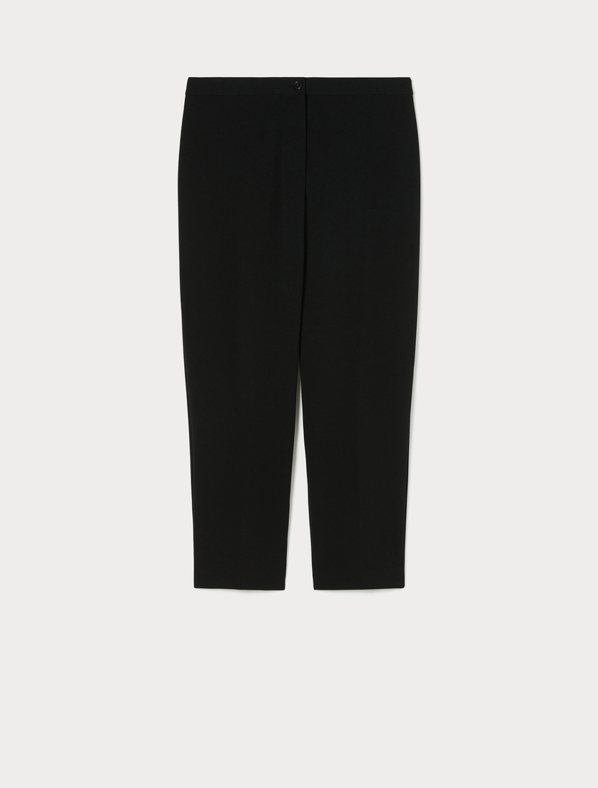 Jersey crêpe slim-fit trousers - BLACK - Marina Rinaldi Jersey crêpe slim-fit trousers - BLACK - Marina Rinaldi