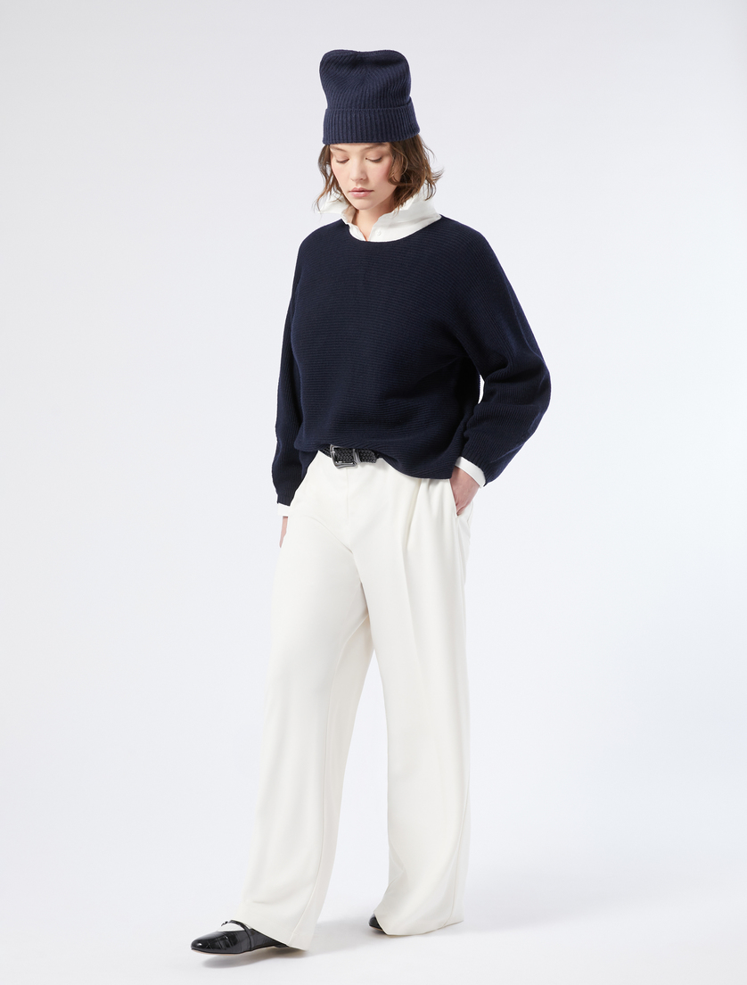 Scuba jersey trousers - IVORY - Marina Rinaldi - 2 Scuba jersey trousers - IVORY - Marina Rinaldi - 2