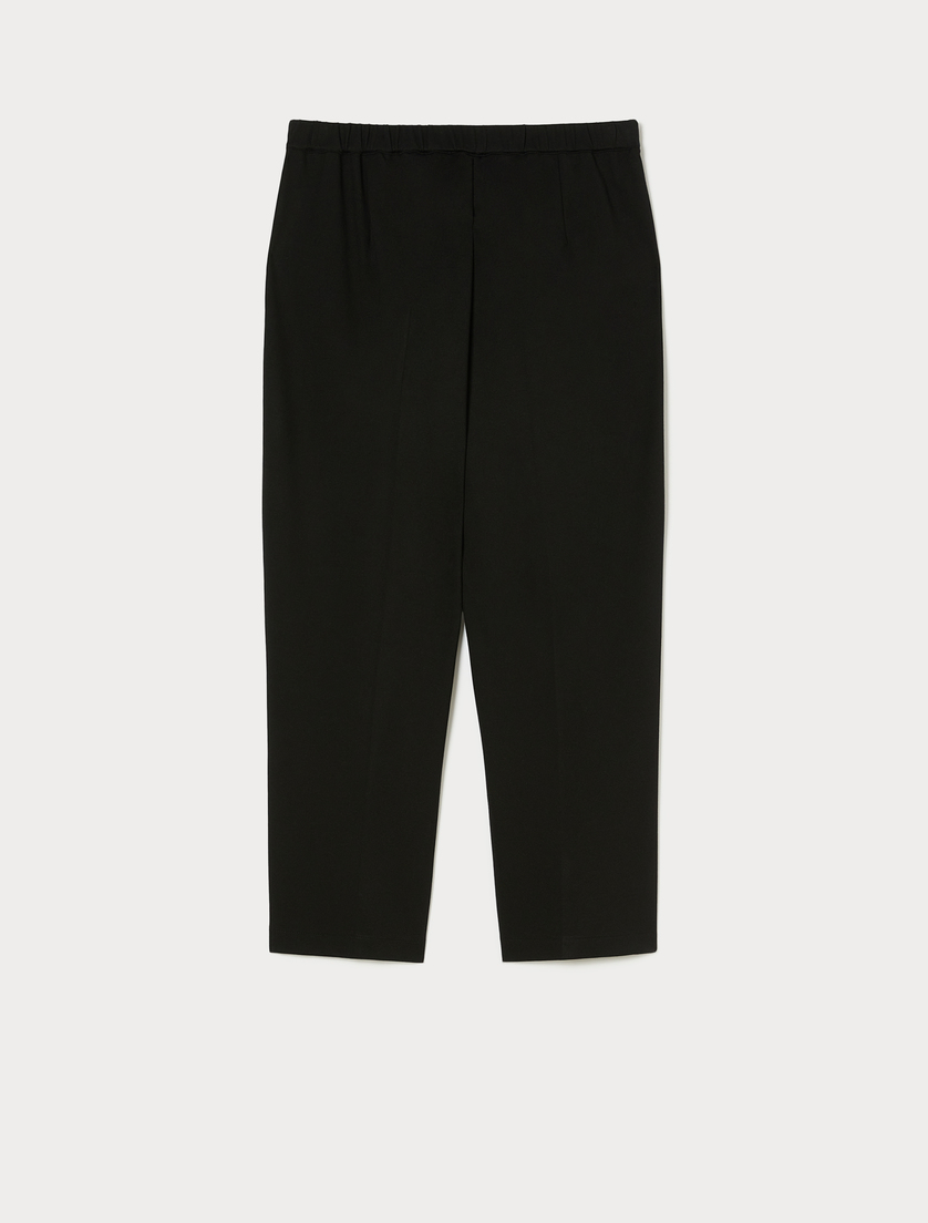 Cropped jersey trousers - BLACK - Marina Rinaldi - 4