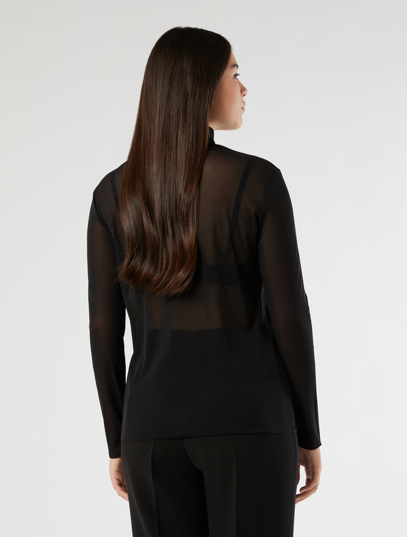 Tulle turtleneck jumper - BLACK - Marina Rinaldi - 2 Tulle turtleneck jumper - BLACK - Marina Rinaldi - 2