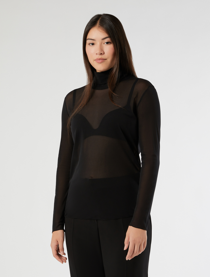 Tulle turtleneck jumper - Marina Rinaldi