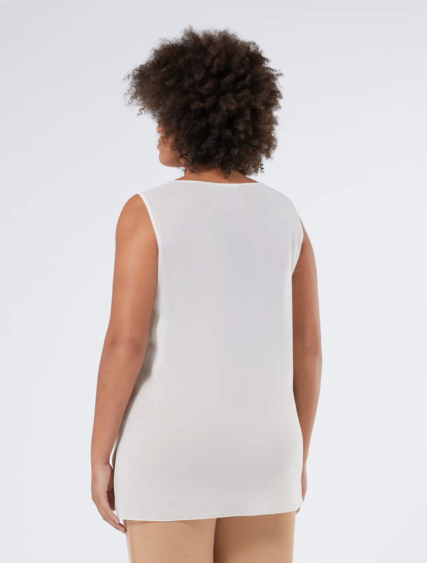 Tulle jersey top - IVORY - Marina Rinaldi - 2 Tulle jersey top - IVORY - Marina Rinaldi - 2