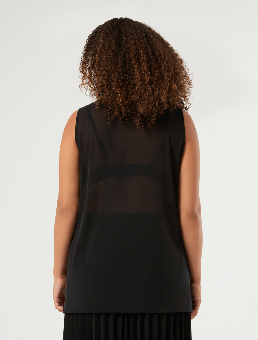 Tulle jersey top - BLACK - Marina Rinaldi - 2 Tulle jersey top - BLACK - Marina Rinaldi - 2