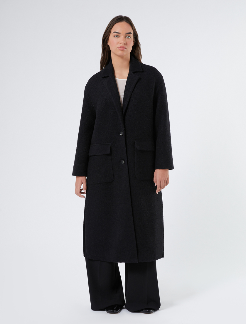 Coat in jersey cloth - BLACK - Marina Rinaldi - 3 Coat in jersey cloth - BLACK - Marina Rinaldi - 3