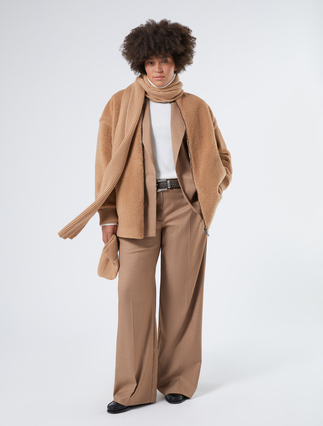 Plush-effect jersey bomber jacket - Marina Rinaldi