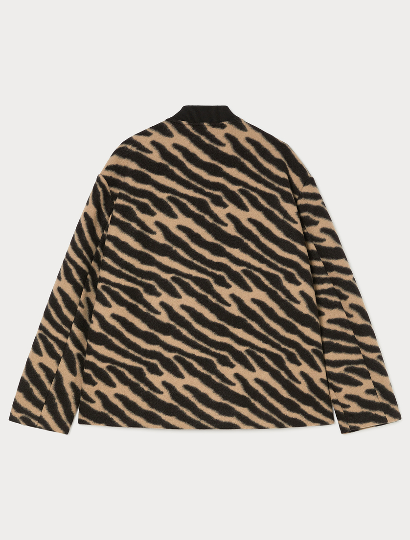 Jacquard jersey bomber jacket - DARK BOWN - Marina Rinaldi - 4