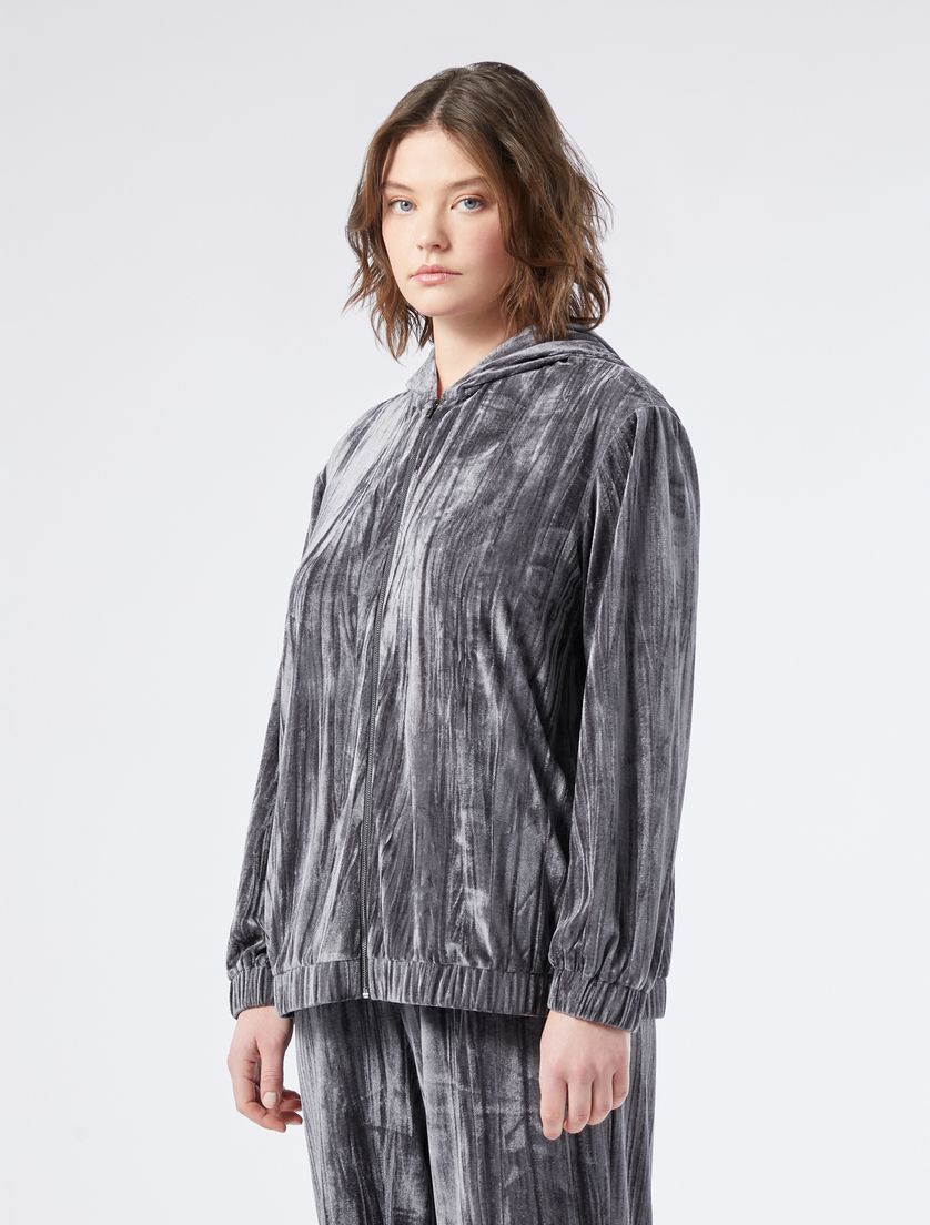 Velvet jersey jogging sweatshirt - Marina Rinaldi