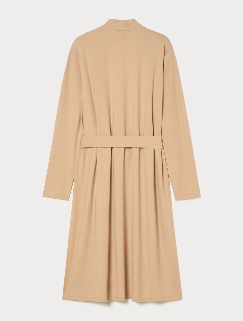 Fabric-stitch jersey duster coat - BEIGE - Marina Rinaldi - 4 Fabric-stitch jersey duster coat - BEIGE - Marina Rinaldi - 4