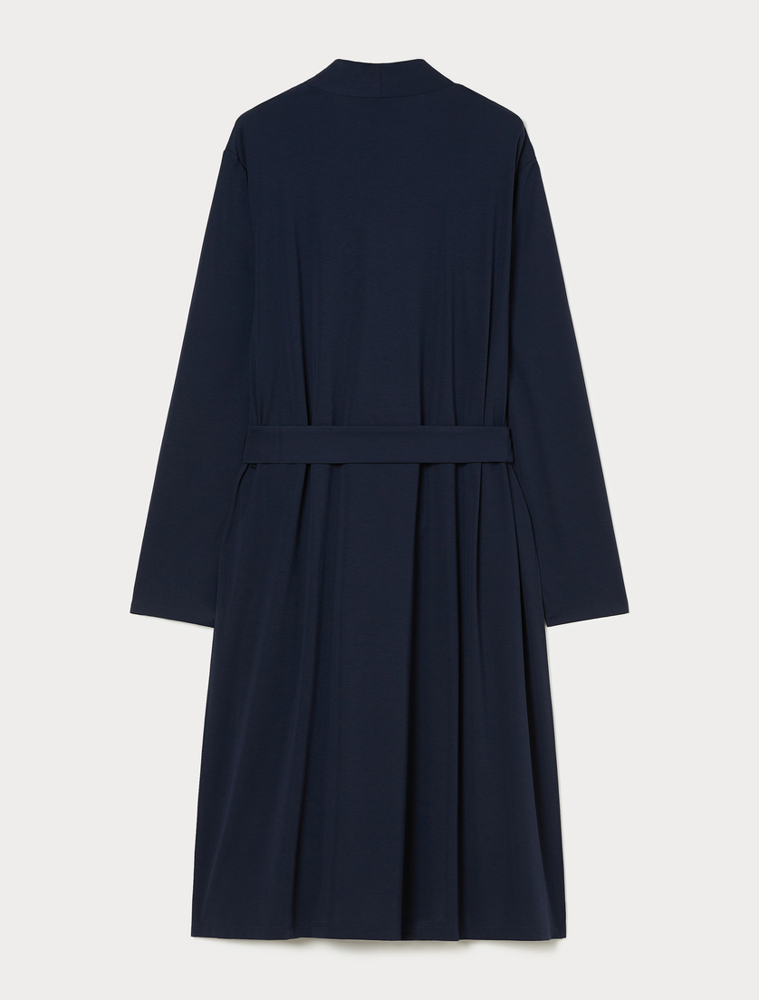 Fabric-stitch jersey duster coat - ULTRAMARINE - Marina Rinaldi - 4 Fabric-stitch jersey duster coat - ULTRAMARINE - Marina Rinaldi - 4