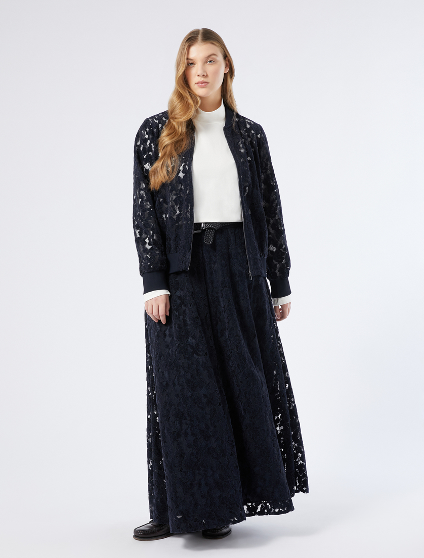Velvet lace bomber jacket - MIDNIGHTBLUE - Marina Rinaldi - 2 Velvet lace bomber jacket - MIDNIGHTBLUE - Marina Rinaldi - 2