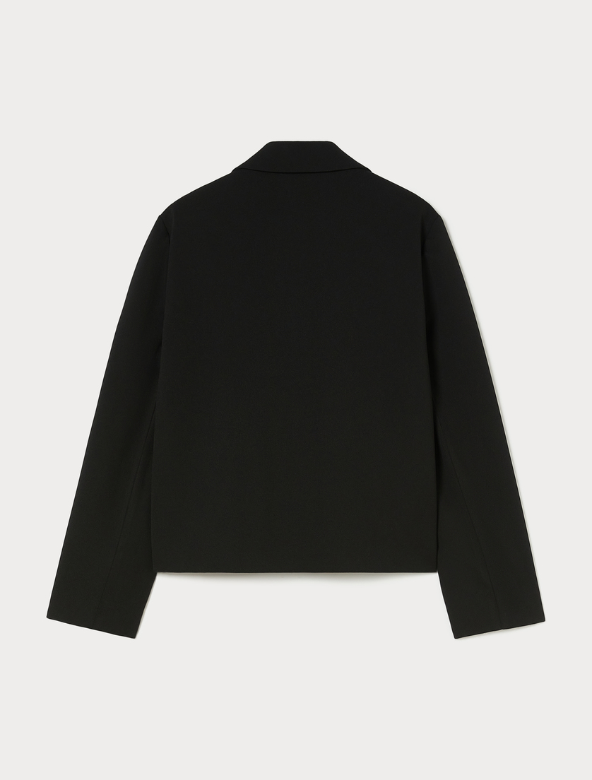 Scuba jersey blazer - BLACK - Marina Rinaldi - 4