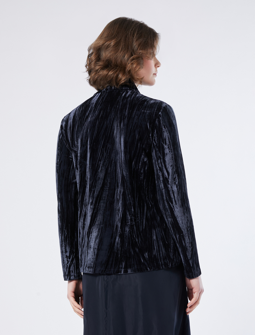 Velvet jersey polo-neck jumper - MIDNIGHTBLUE - Marina Rinaldi - 4 Velvet jersey polo-neck jumper - MIDNIGHTBLUE - Marina Rinaldi - 4
