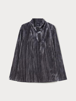 Jersey de cuello subido de punto de terciopelo - Marina Rinaldi