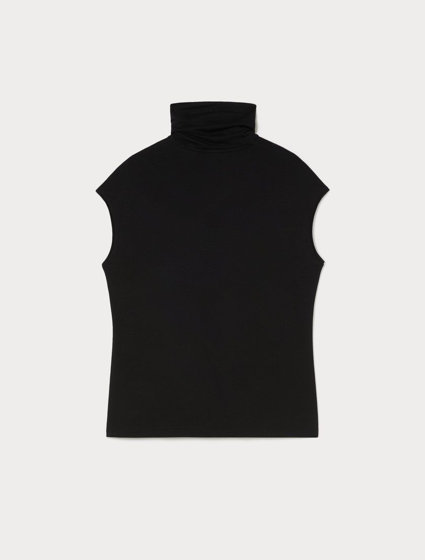 Jersey polo-neck top - BLACK - Marina Rinaldi - 4 Jersey polo-neck top - BLACK - Marina Rinaldi - 4