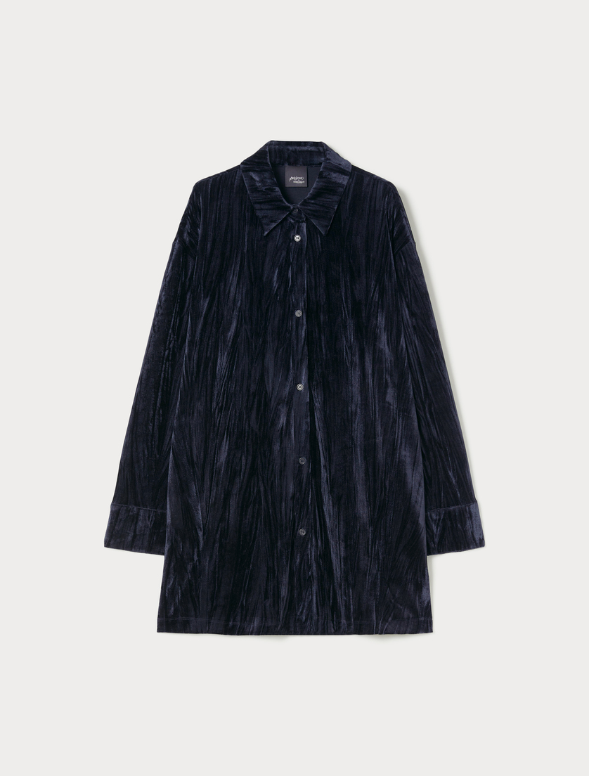 Velvet jersey tunic - MIDNIGHTBLUE - Marina Rinaldi Velvet jersey tunic - MIDNIGHTBLUE - Marina Rinaldi