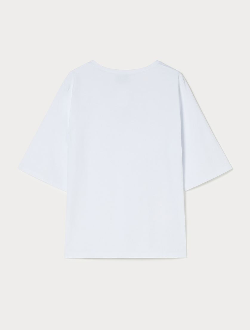 Jersey T-shirt - WHITE - Marina Rinaldi - 4