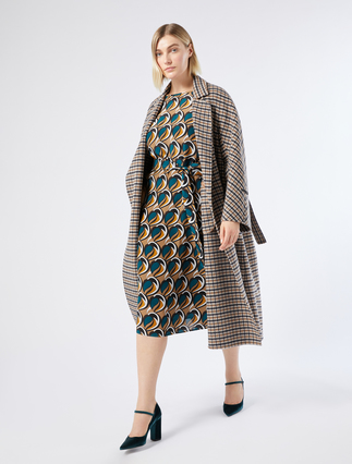 Chequered double-faced wool coat - Marina Rinaldi