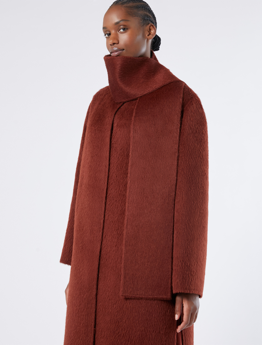 Double-faced wool and alpaca coat - TOBACCO - Marina Rinaldi - 5