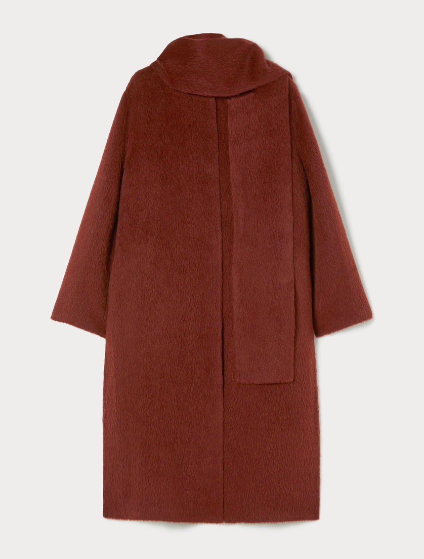 Double-faced wool and alpaca coat - TOBACCO - Marina Rinaldi