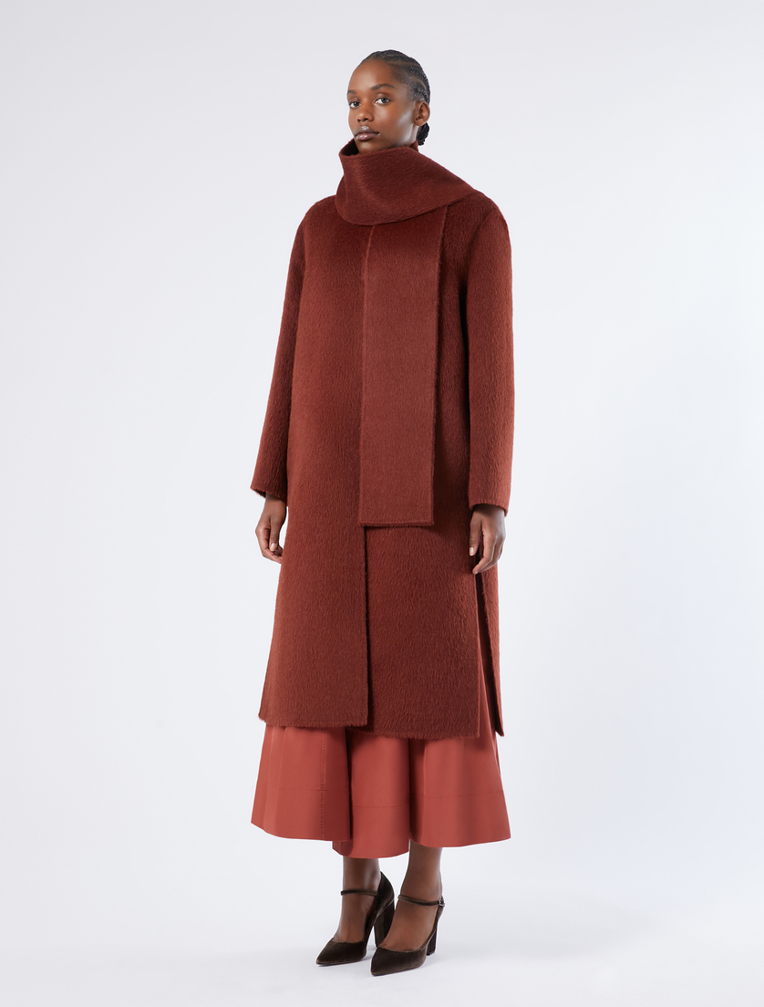 Double-faced wool and alpaca coat - TOBACCO - Marina Rinaldi - 3