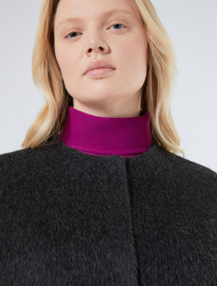 Double-faced wool and alpaca coat - DARK GREY - Marina Rinaldi - 5