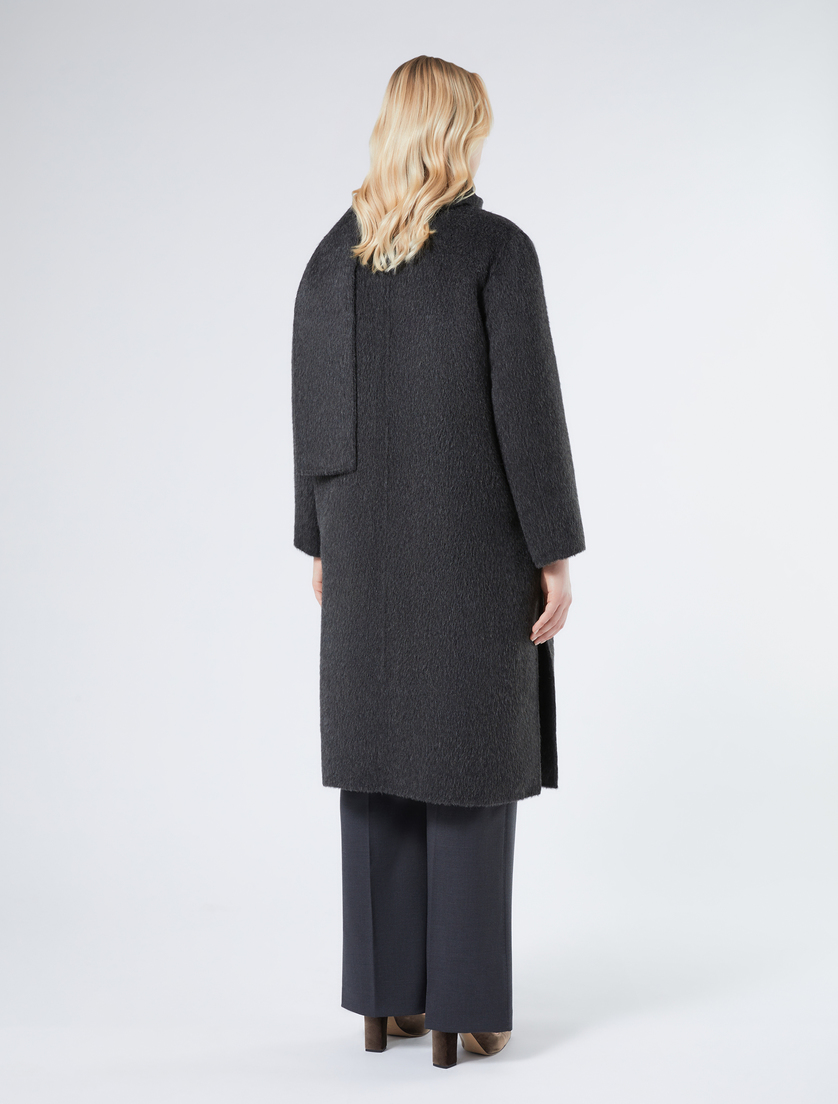 Double-faced wool and alpaca coat - DARK GREY - Marina Rinaldi - 4
