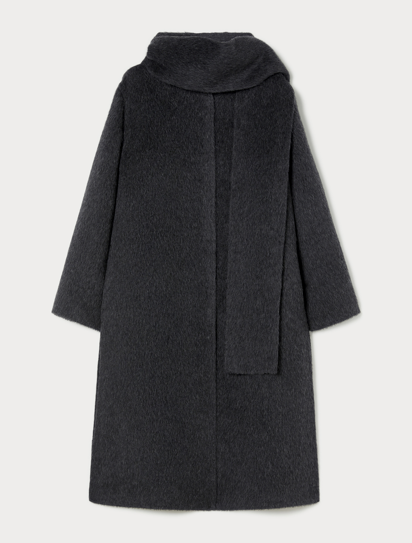 Double-faced wool and alpaca coat - DARK GREY - Marina Rinaldi