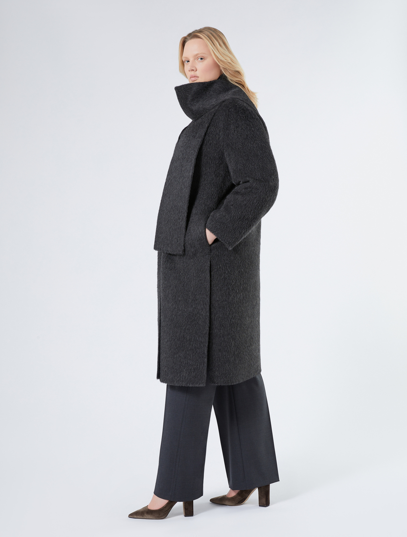 Double-faced wool and alpaca coat - DARK GREY - Marina Rinaldi - 2