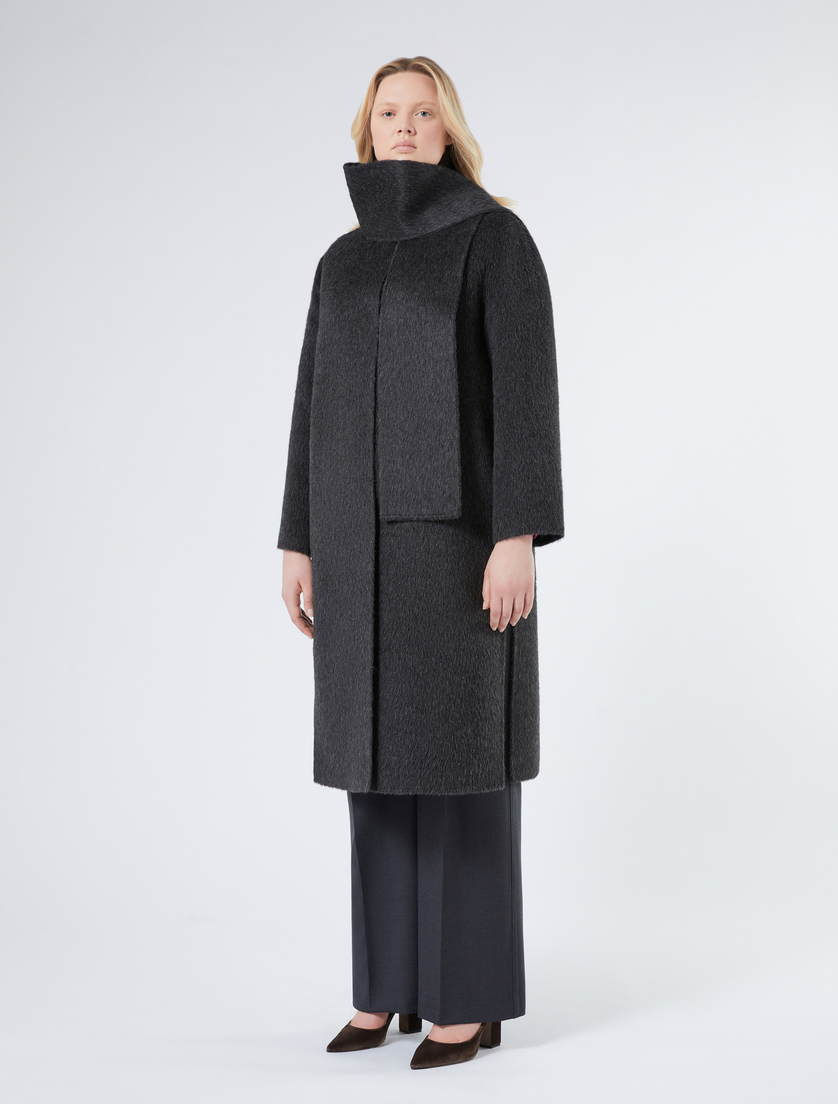 Double-faced wool and alpaca coat - DARK GREY - Marina Rinaldi - 3