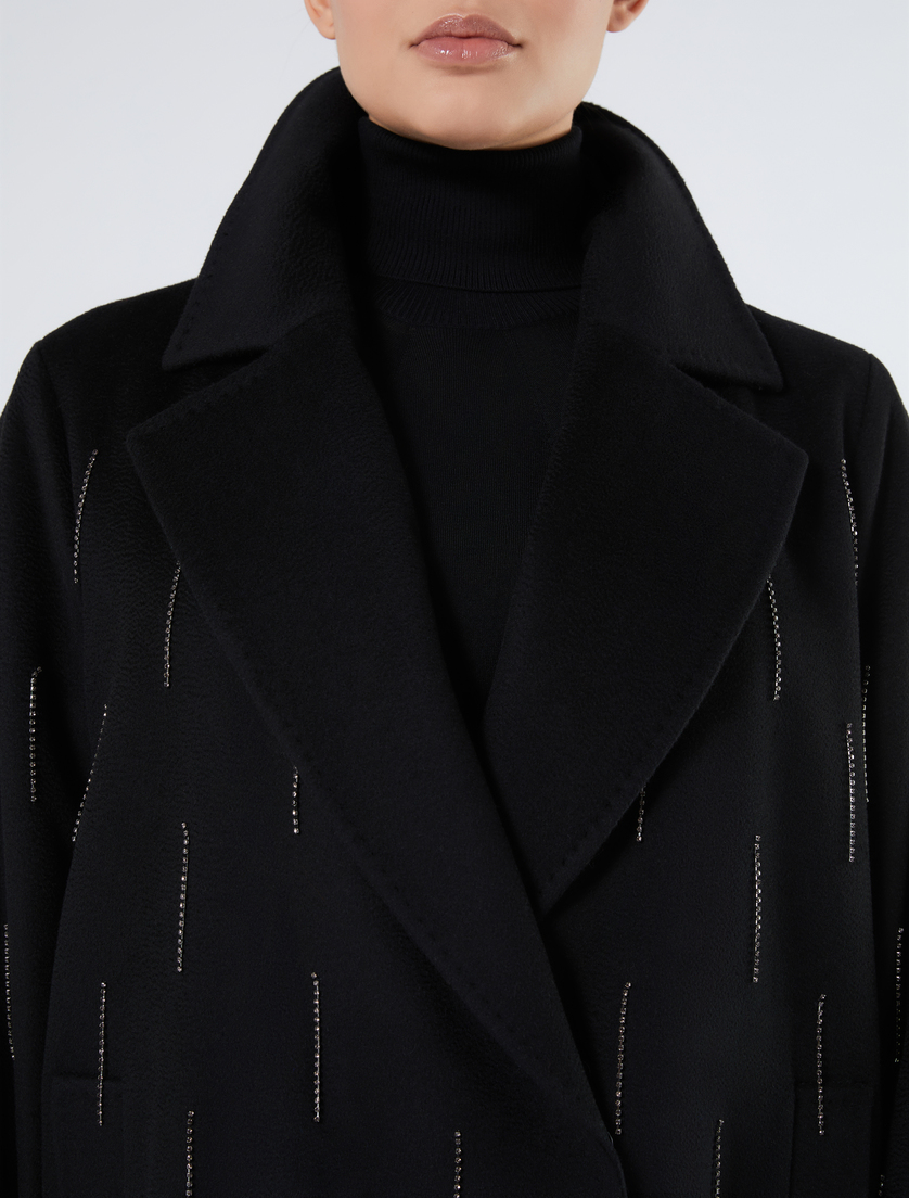 Pure wool broadcloth coat - BLACK - Marina Rinaldi - 5 Pure wool broadcloth coat - BLACK - Marina Rinaldi - 5