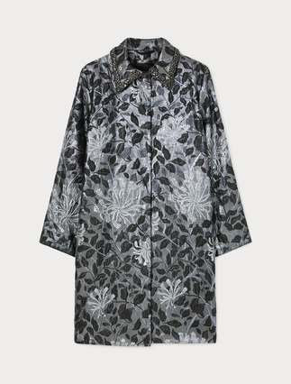 Jacquard lamé coat - Marina Rinaldi