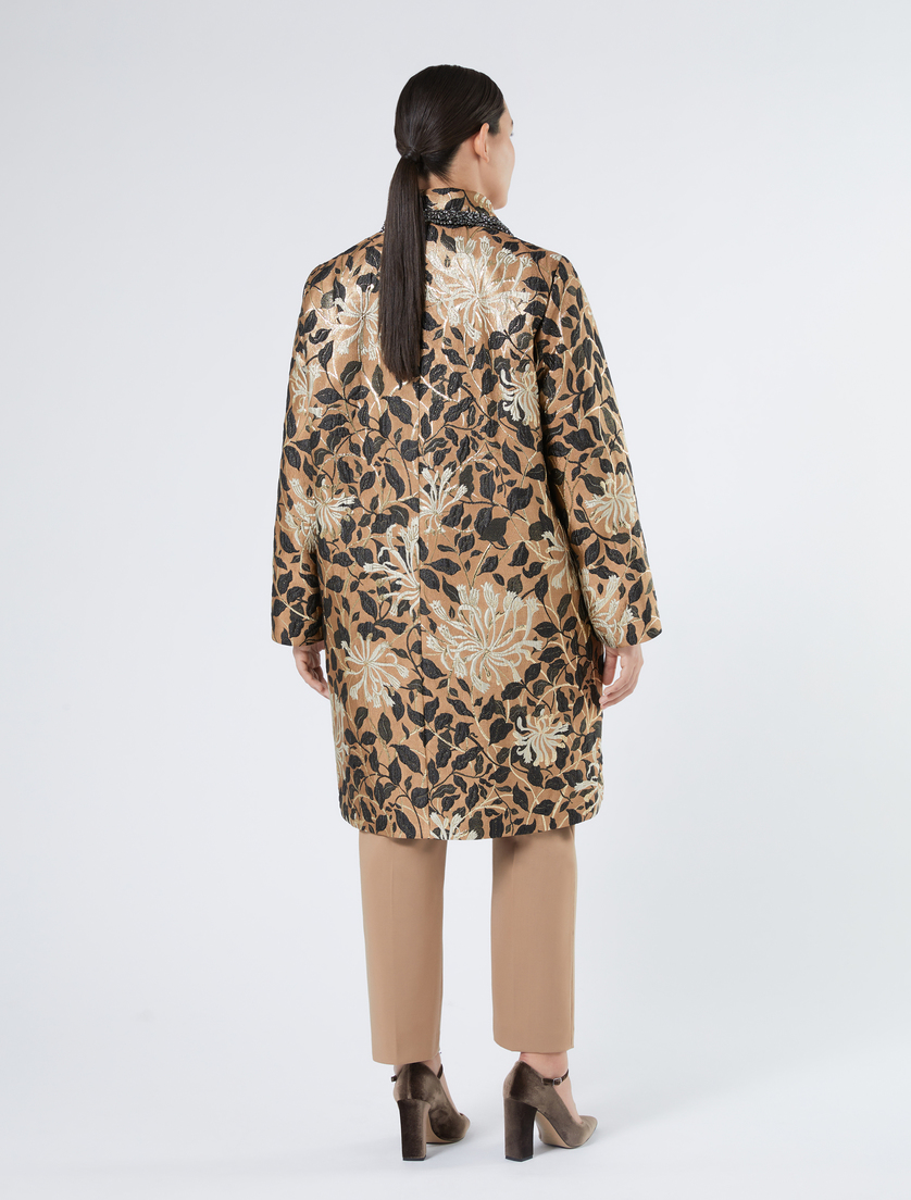 Jacquard lamé coat - GOLD - Marina Rinaldi - 4 Jacquard lamé coat - GOLD - Marina Rinaldi - 4