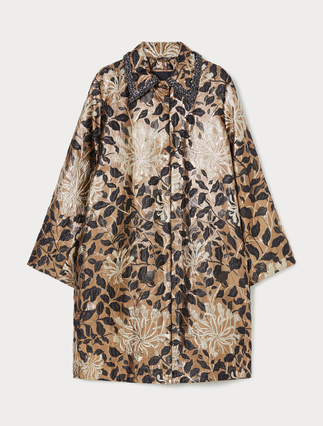 Jacquard lamé coat - Marina Rinaldi