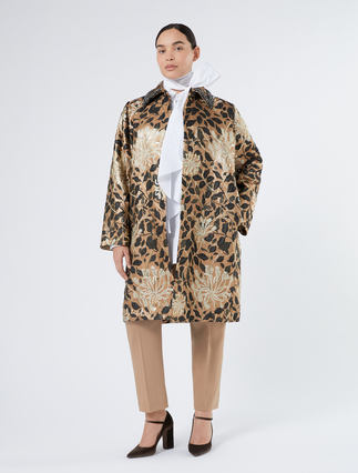 Jacquard lamé coat - Marina Rinaldi