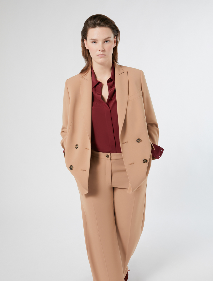 Double-breasted cady blazer jacket - Marina Rinaldi