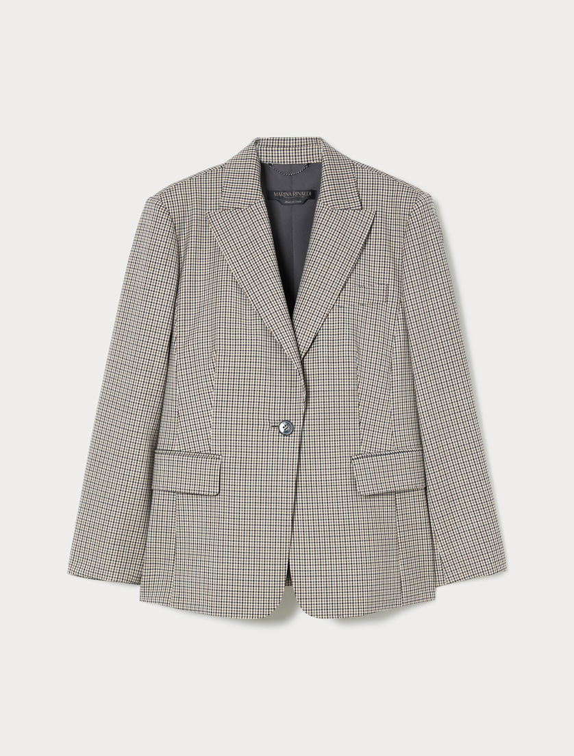 Pure wool twill blazer jacket - CAMEL - Marina Rinaldi Pure wool twill blazer jacket - CAMEL - Marina Rinaldi