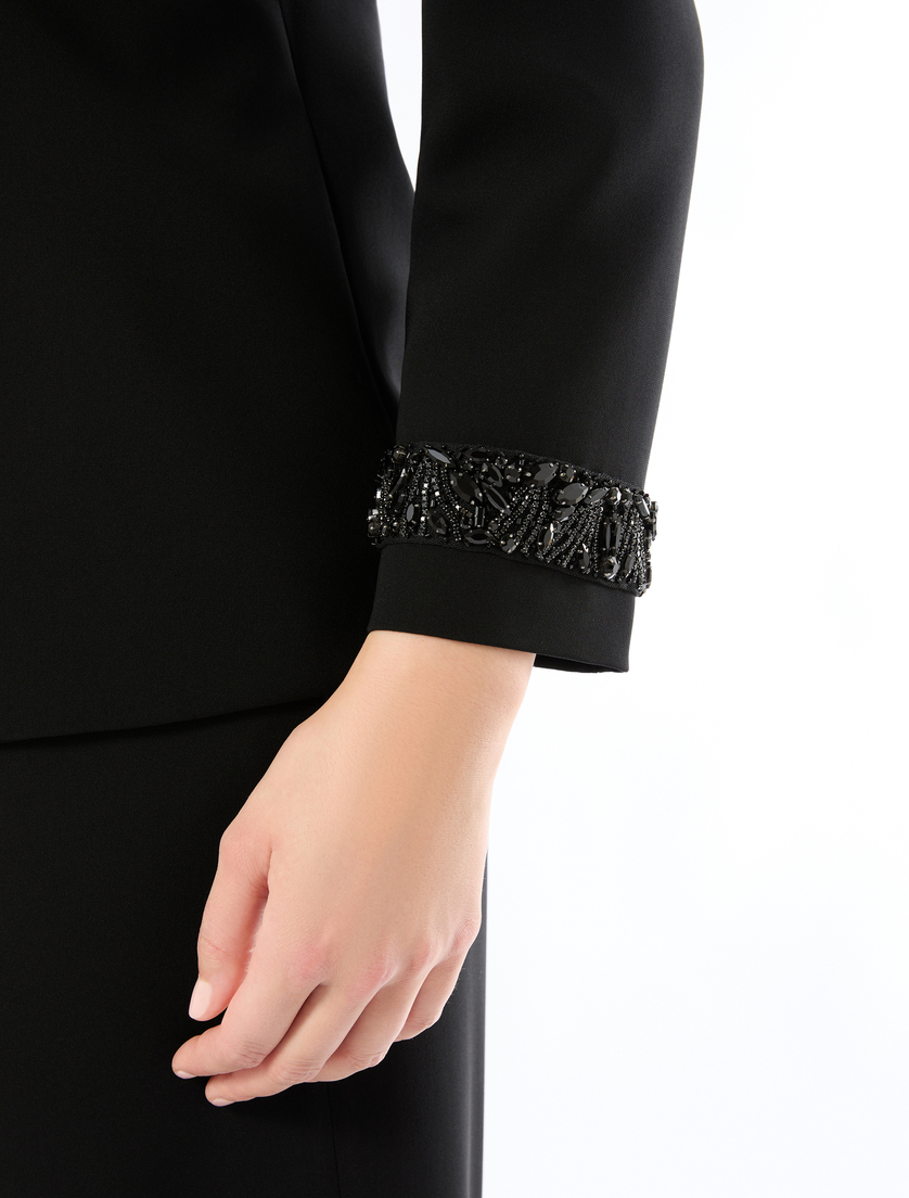 Cady jacket with embroidery - BLACK - Marina Rinaldi - 5