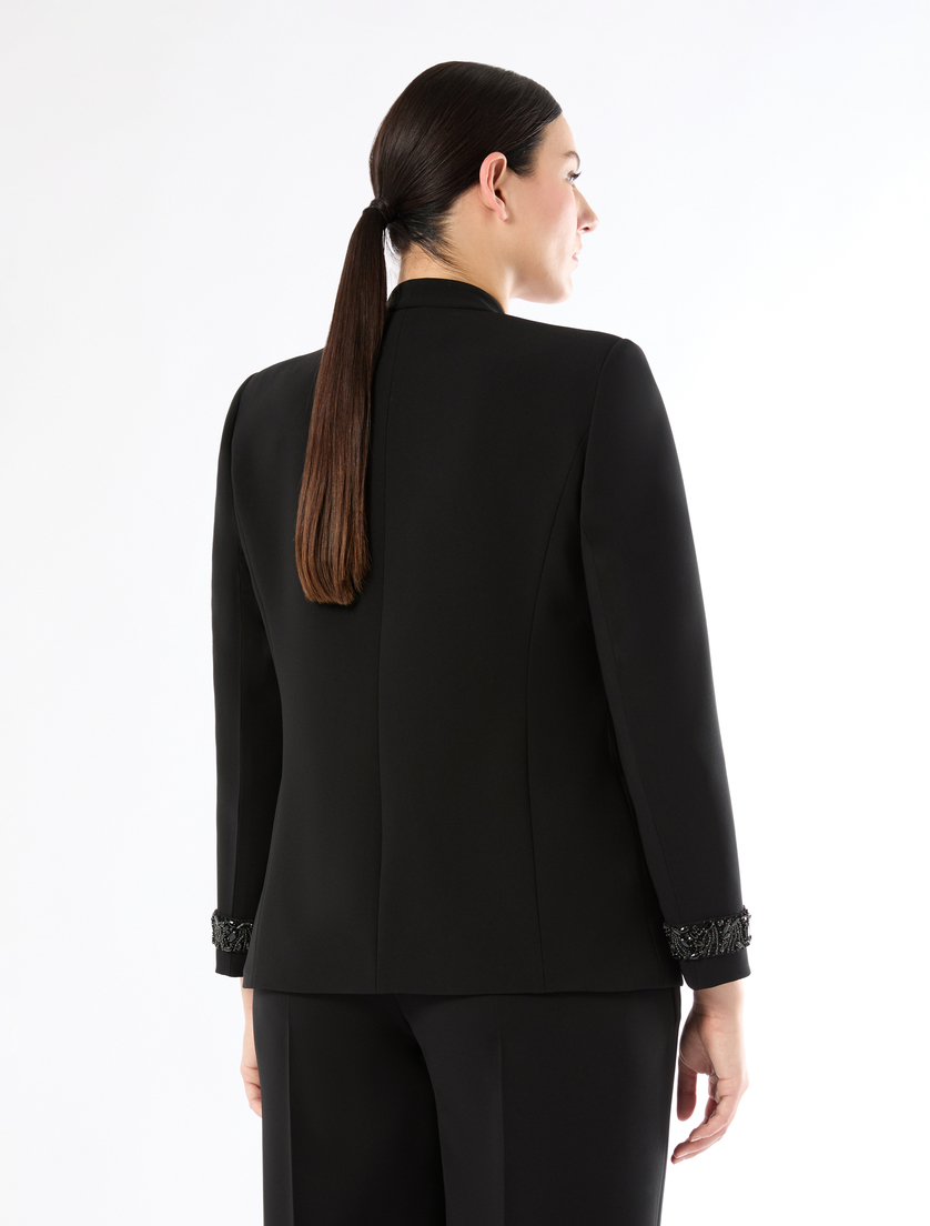 Cady jacket with embroidery - BLACK - Marina Rinaldi - 4