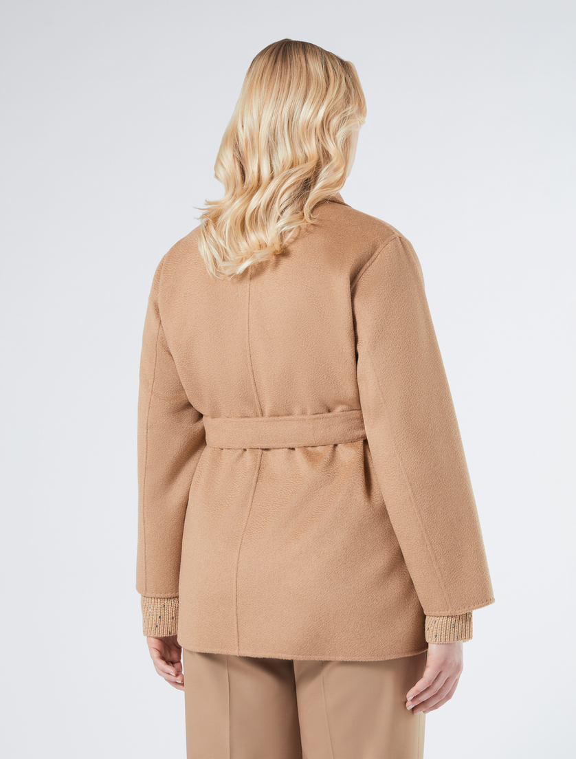 Wool broadcloth heavy jacket - CAMEL - Marina Rinaldi - 4 Wool broadcloth heavy jacket - CAMEL - Marina Rinaldi - 4