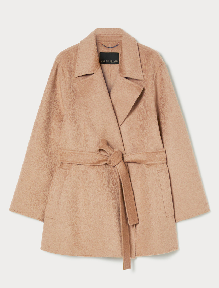 Wool broadcloth heavy jacket - CAMEL - Marina Rinaldi Wool broadcloth heavy jacket - CAMEL - Marina Rinaldi
