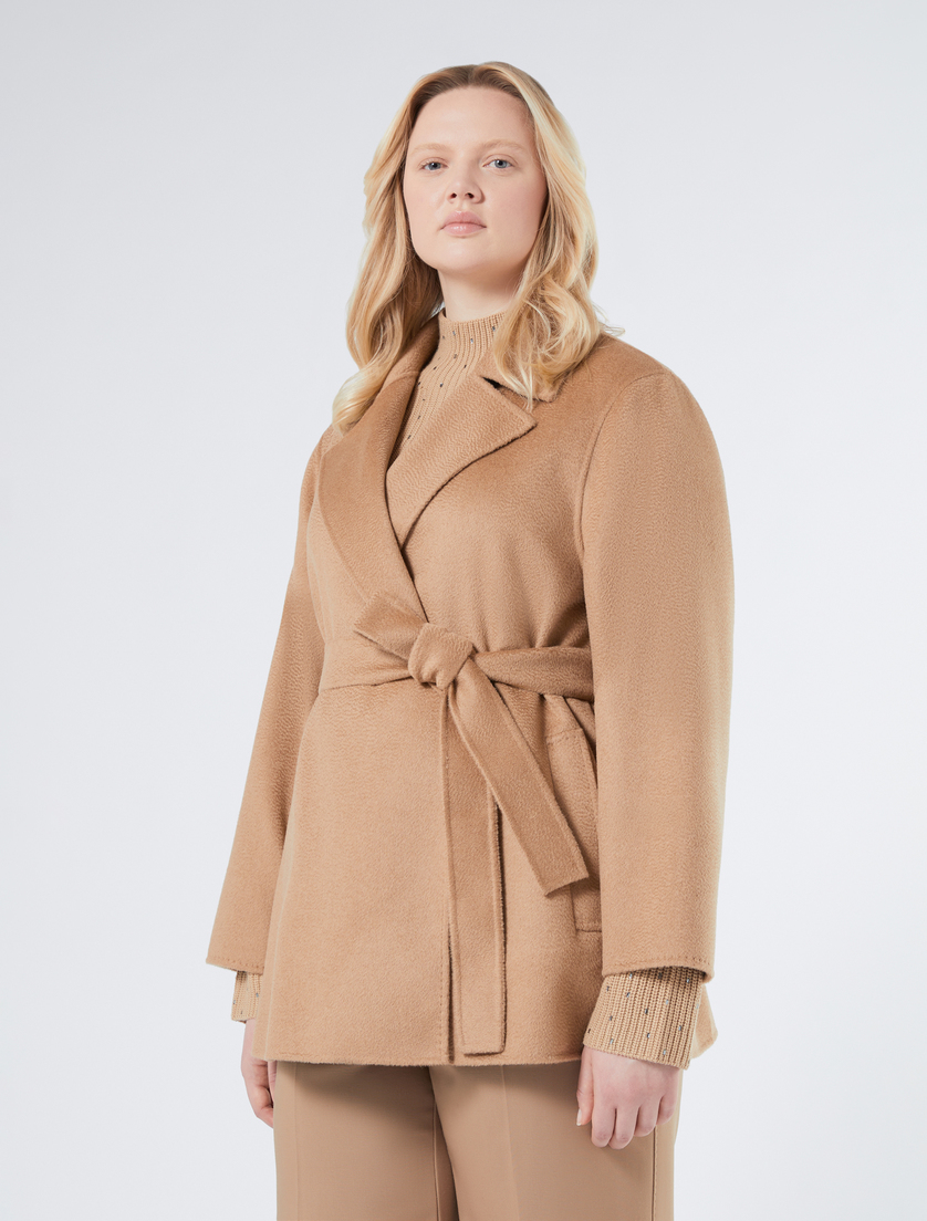 Wool broadcloth heavy jacket - CAMEL - Marina Rinaldi - 3 Wool broadcloth heavy jacket - CAMEL - Marina Rinaldi - 3