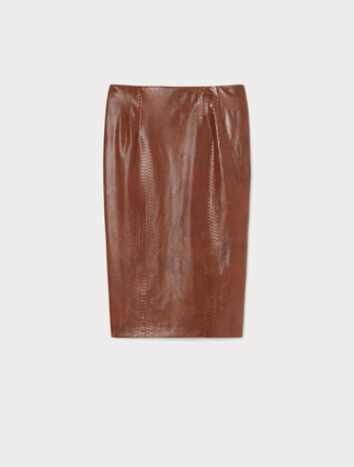 Skirt in coated fabric - Marina Rinaldi