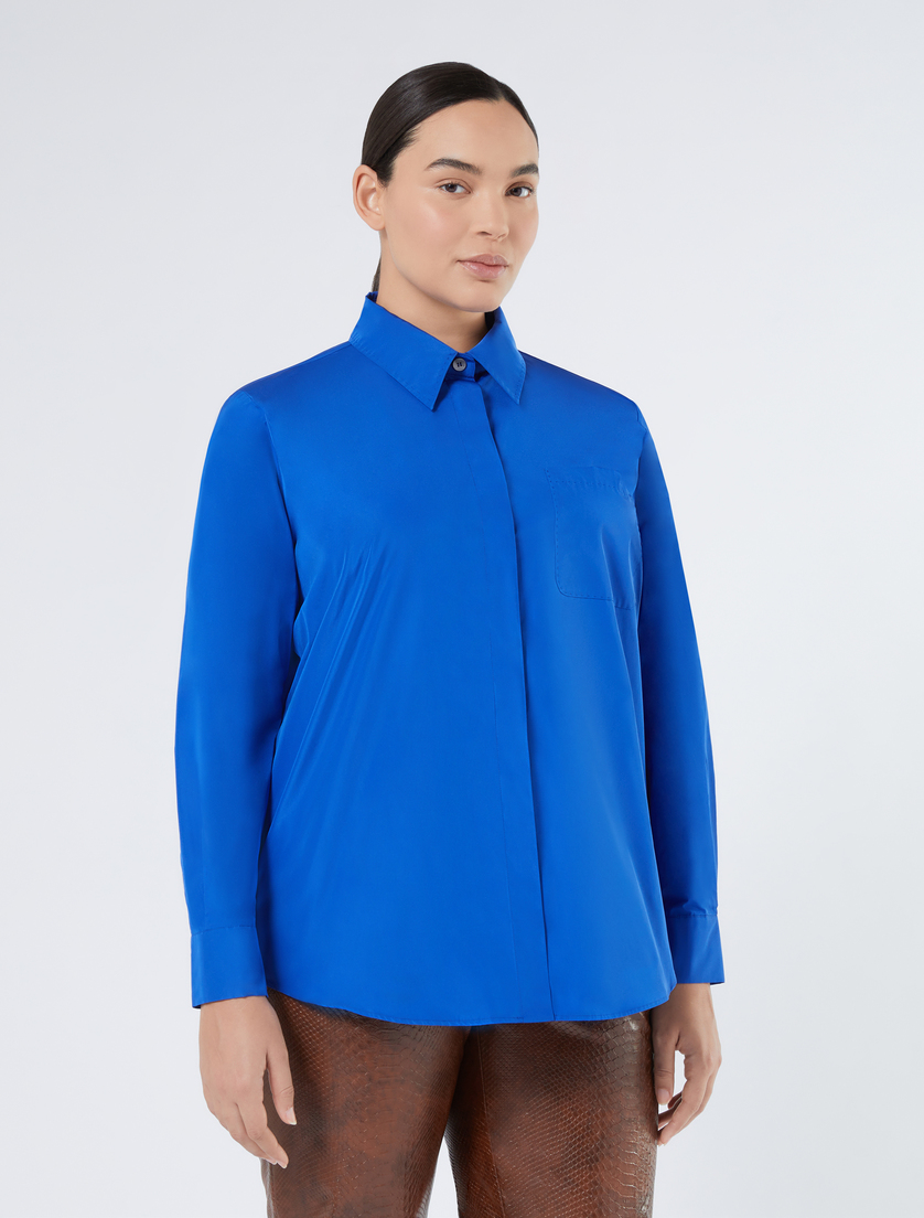 Taffeta shirt - CORNFLOWER BLUE - Marina Rinaldi - 3 Taffeta shirt - CORNFLOWER BLUE - Marina Rinaldi - 3